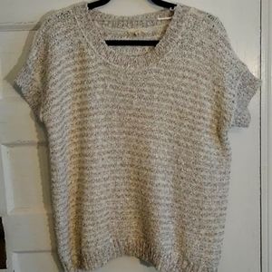 Hem & Thred cream & golden/tan small sweater